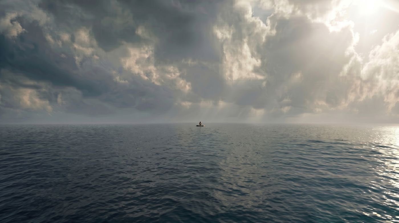 L'océan sous les nuages monumentaux